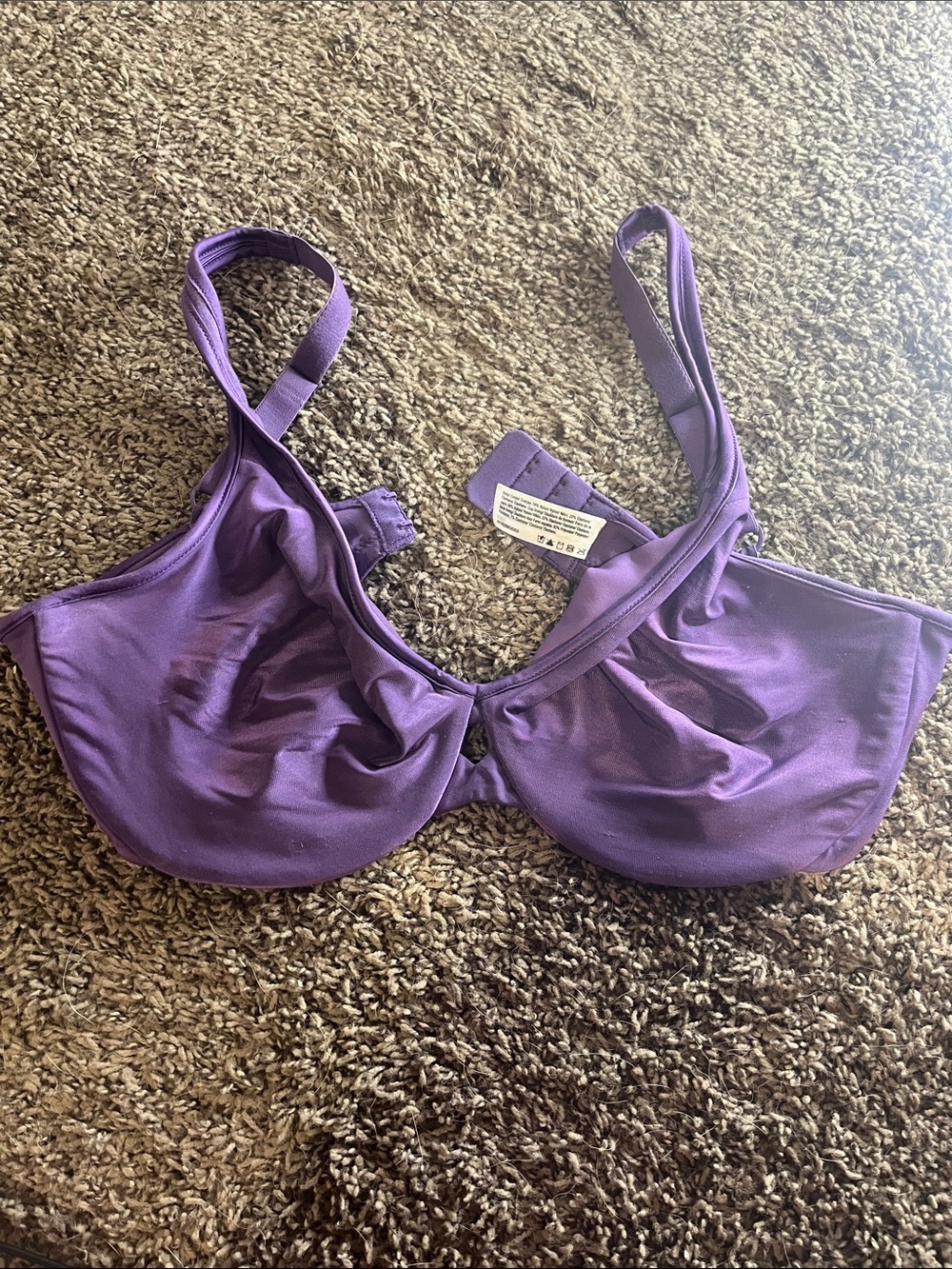 Lilyette Purple Underwire Bra - Solid Purple